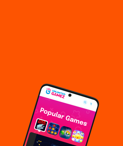 phone displaying popular games